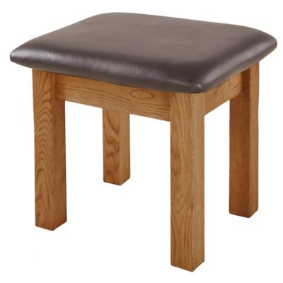 Sherwood Dark Solid Oak Dressing Table Stool